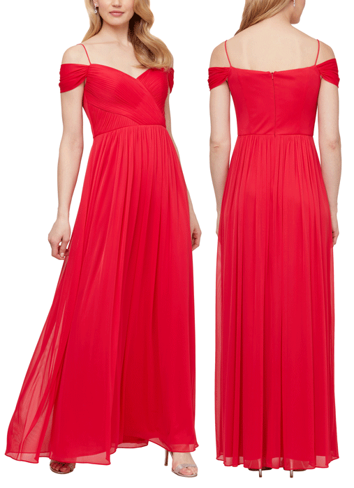 Ignite Evenings Long Red Formal Dress 7132139 - The Dress Outlet