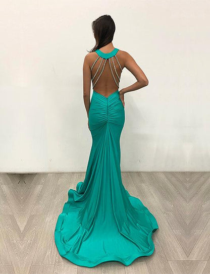 Jessica Angel Halter Long Formal Dress 846 - The Dress Outlet