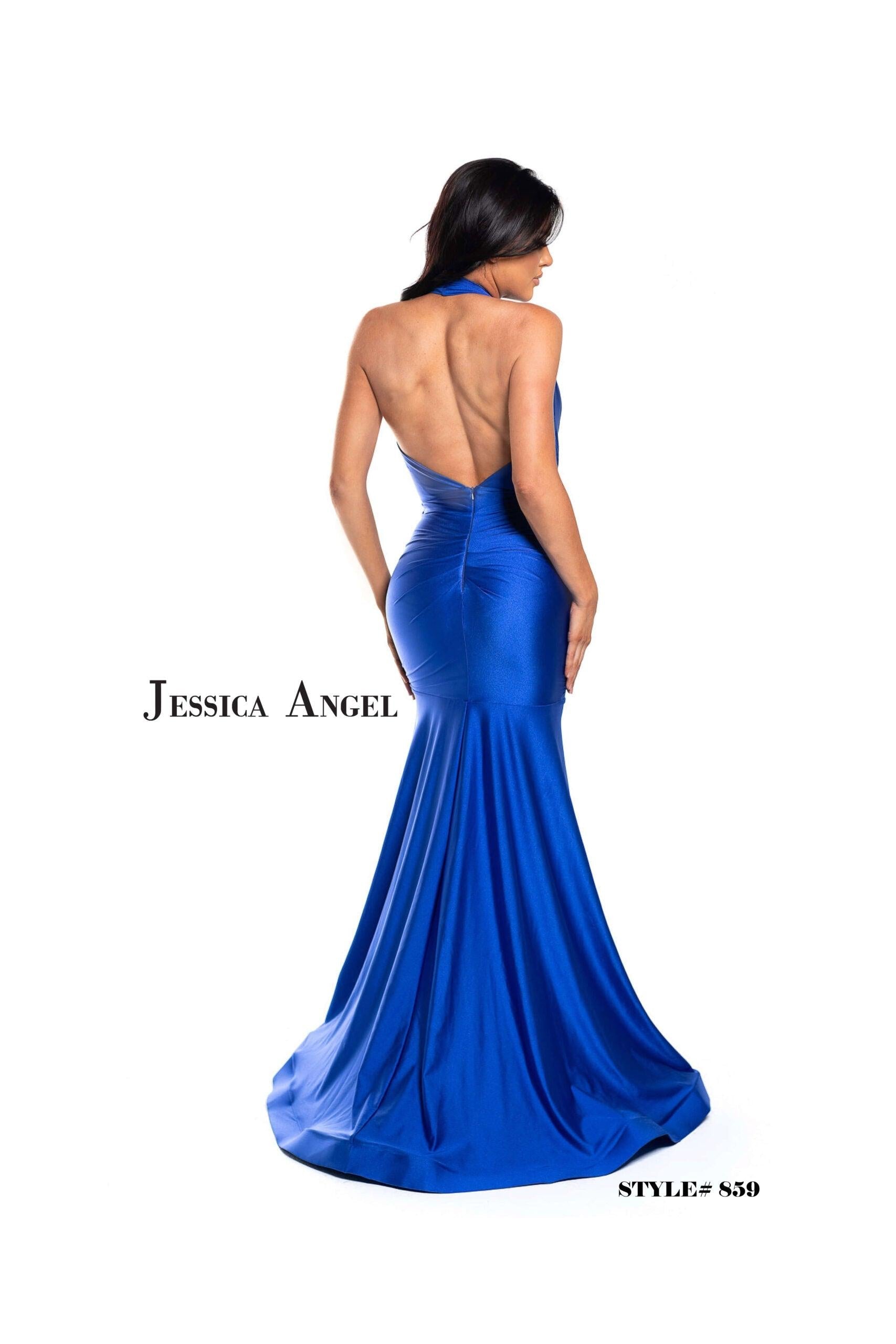 Jessica Angel Halter Long Formal Dress 859