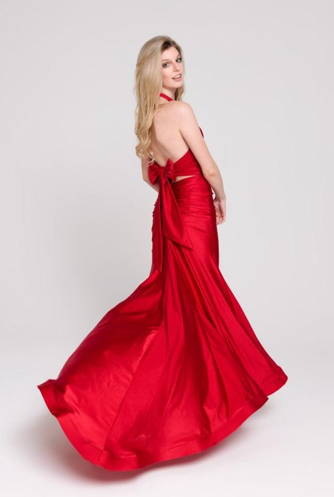 Jessica Angel Halter Long Formal Gown 378 - Red / 6XL