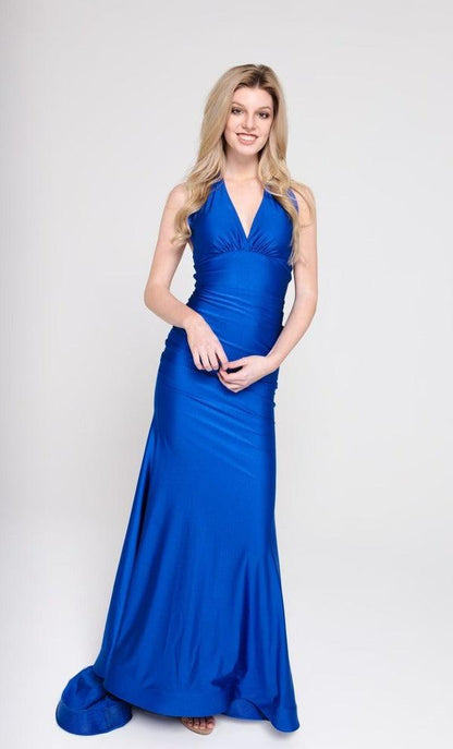 Jessica Angel Halter Long Formal Gown 378 - The Dress Outlet