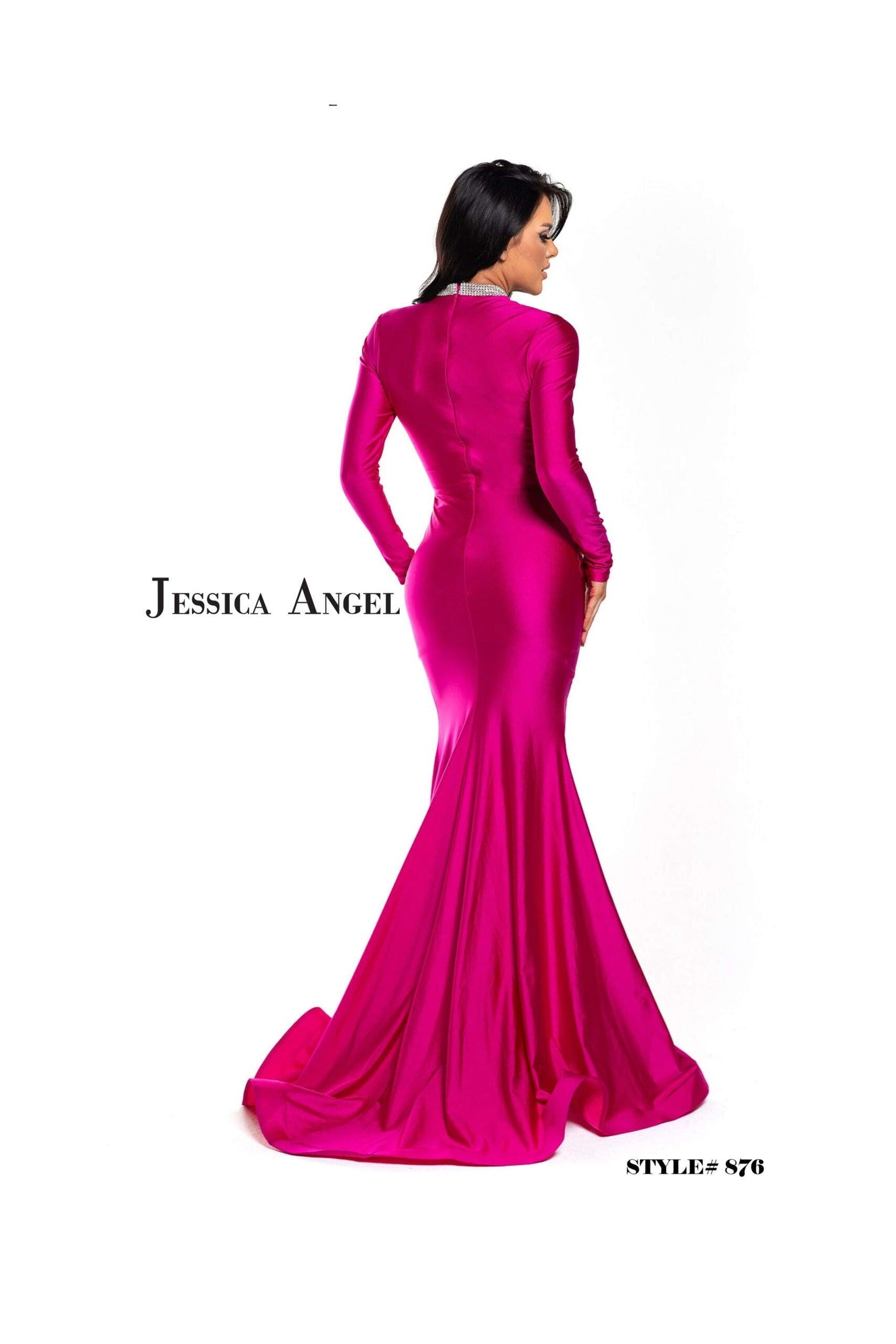 Jessica Angel High Low Fitted Formal Dress 876 - The Dress Outlet