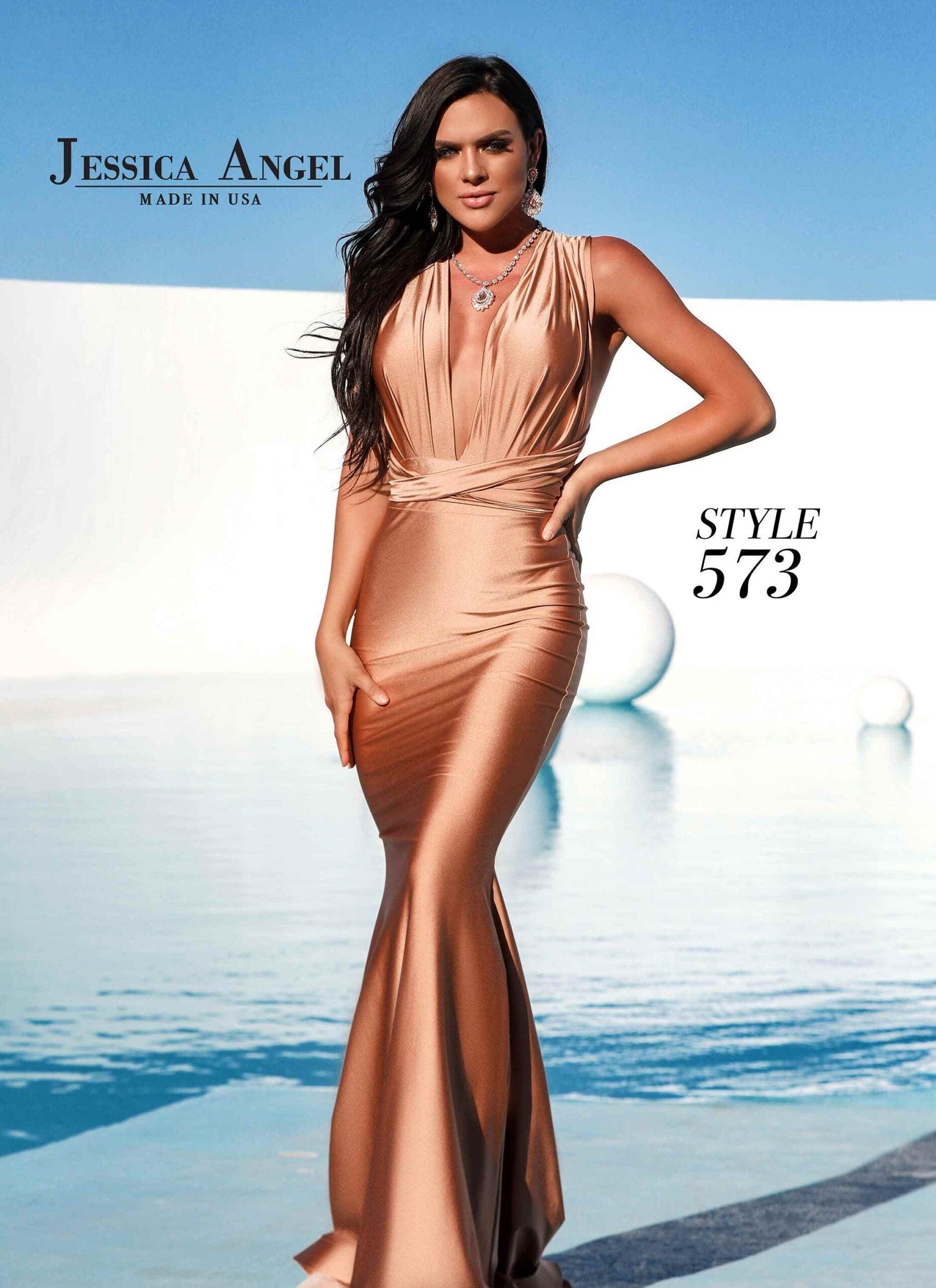 Jessica Angel Long Formal Evening Gown 573 - The Dress Outlet