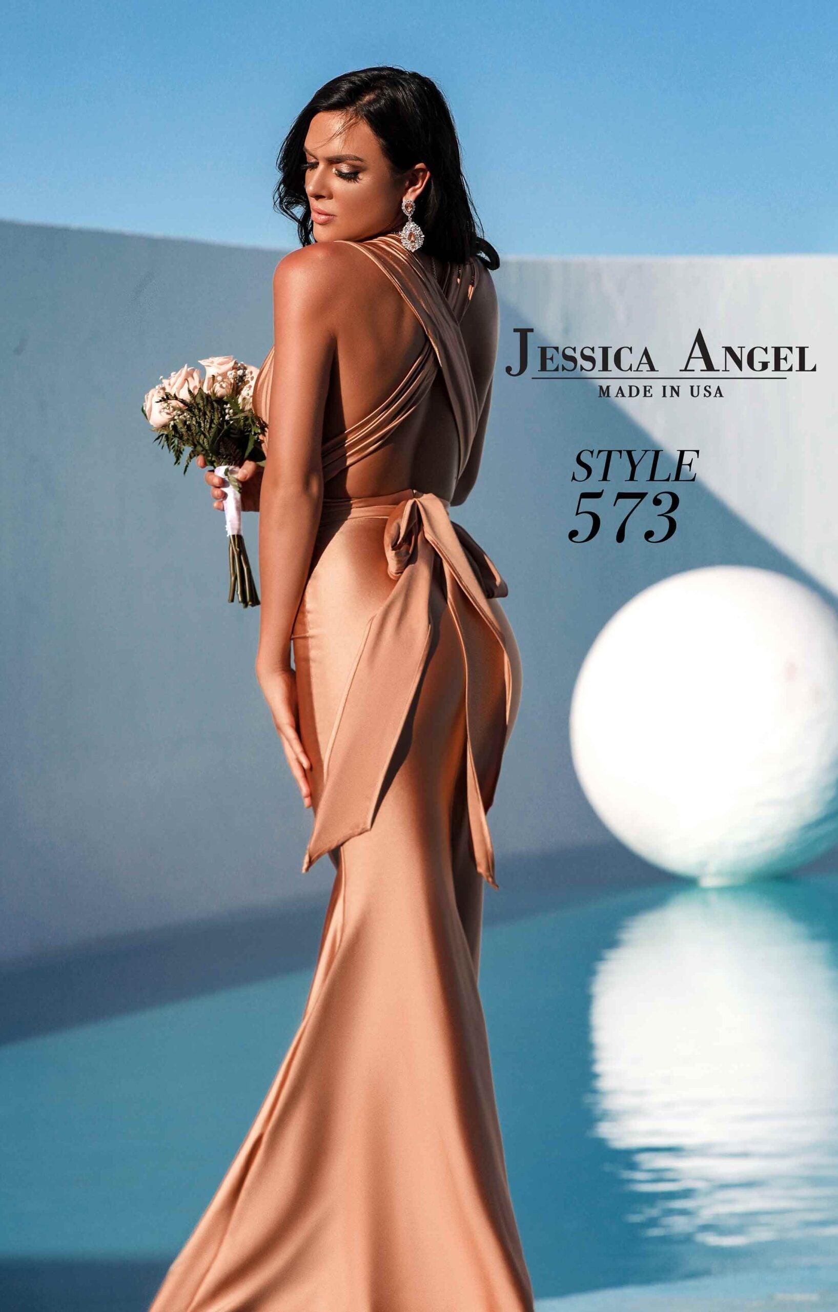 Jessica Angel Long Formal Evening Gown 573 - The Dress Outlet
