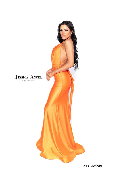 Jessica Angel Long Formal Fitted Dress 858 - The Dress Outlet