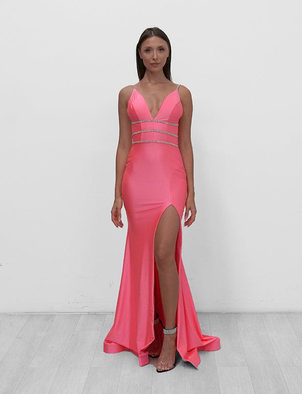 Jessica Angel 2618 Long Formal Prom Slit Evening Dress