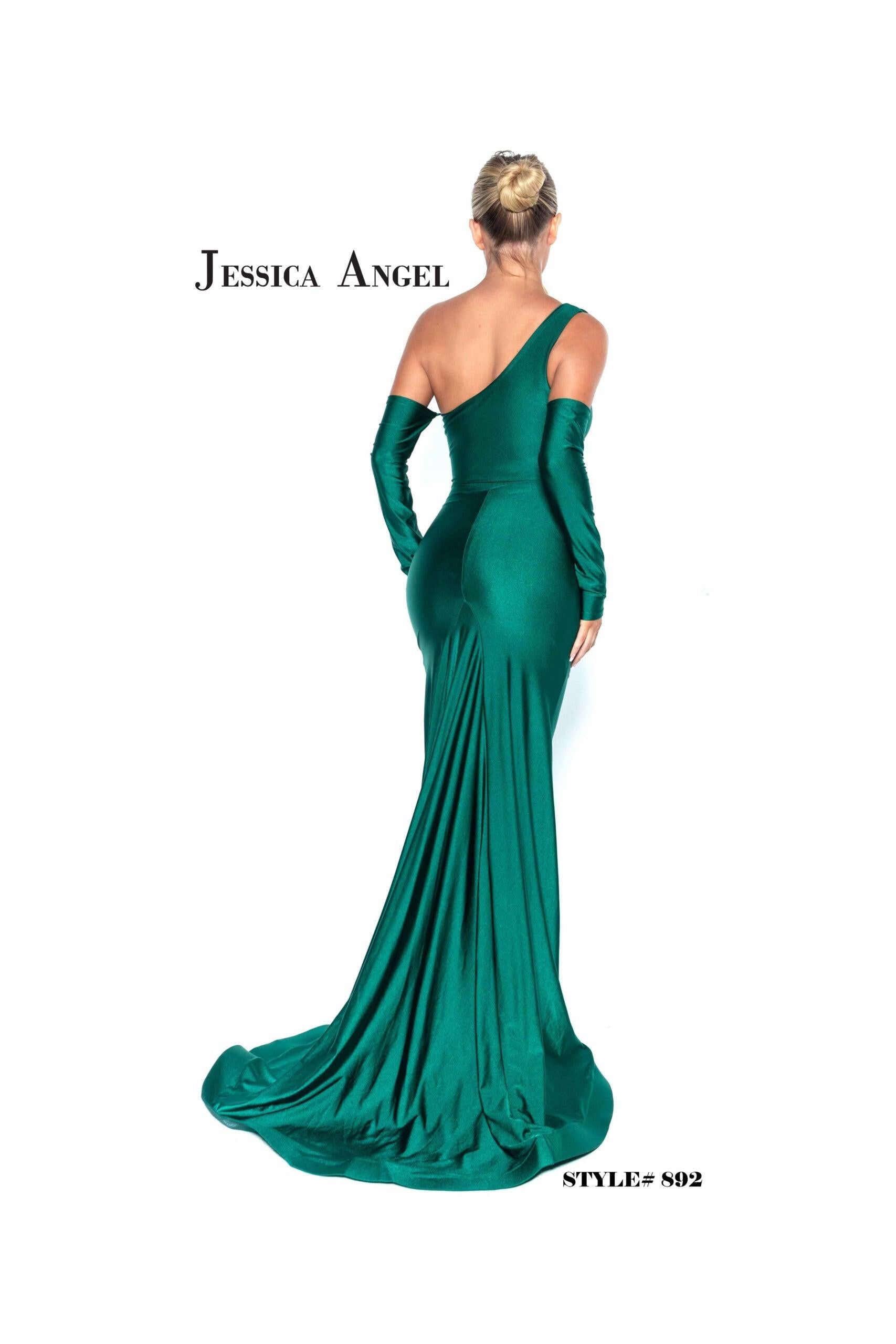 Jessica Angel Long Formal One Shoulder Prom Gown 892 - The Dress Outlet