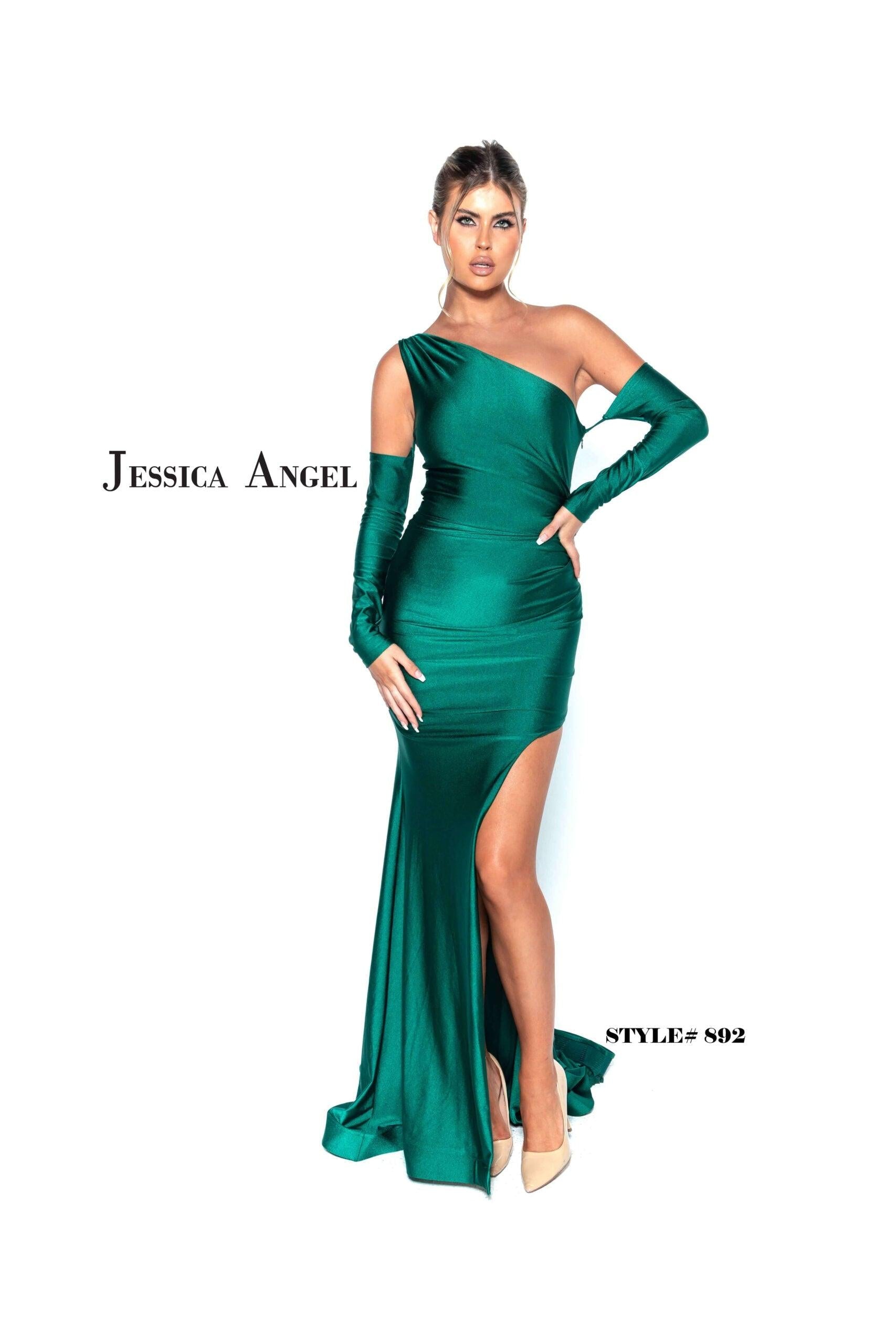 Jessica Angel Long Formal One Shoulder Prom Gown 892