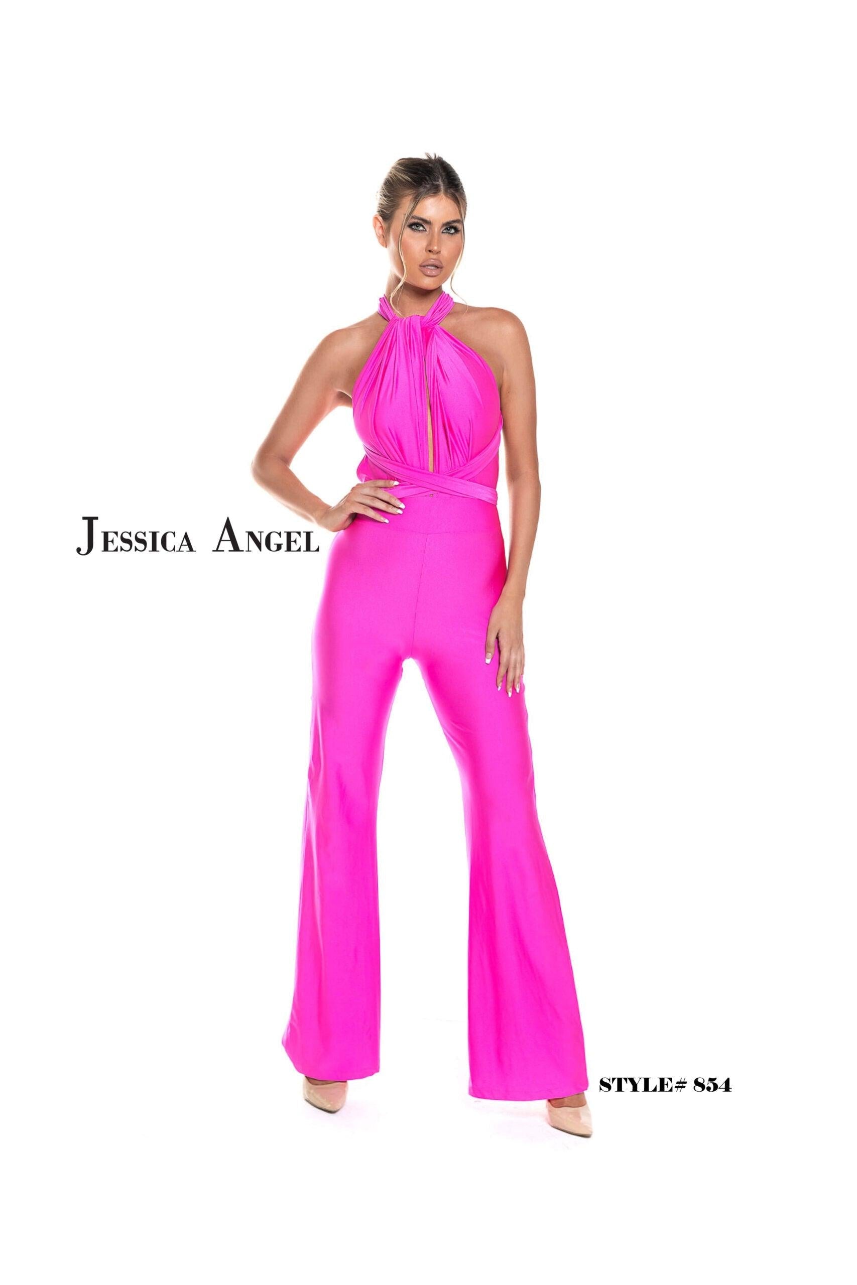 Jessica Angel Long Halter Formal Jumpsuit 854 | The Dress Outlet Jessica Angel Long Halter Formal Jumpsuit 854 | The Dress Outlet