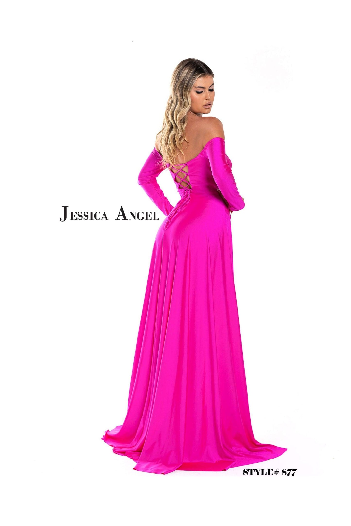 Jessica Angel Long Off Shoulder Formal Jumpsuit 877 - The Dress Outlet