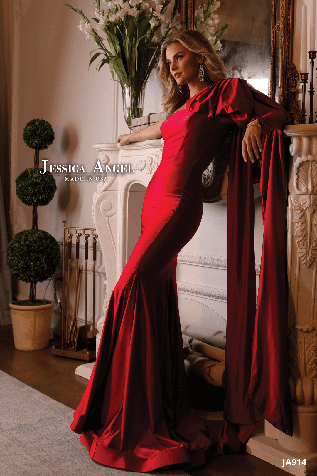 Jessica Angel Long One Shoulder Formal Dress 914