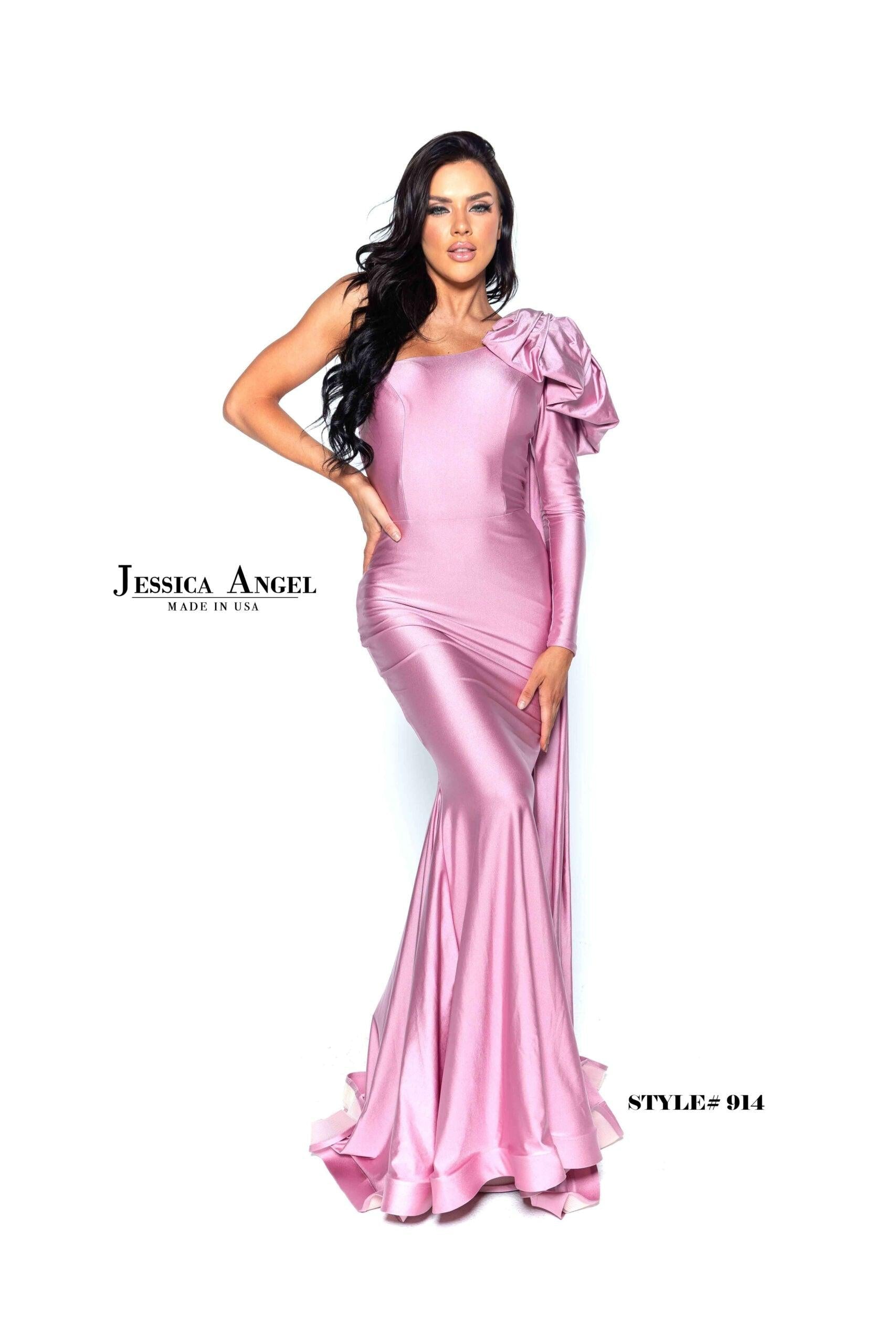 Jessica Angel Long One Shoulder Formal Dress 914