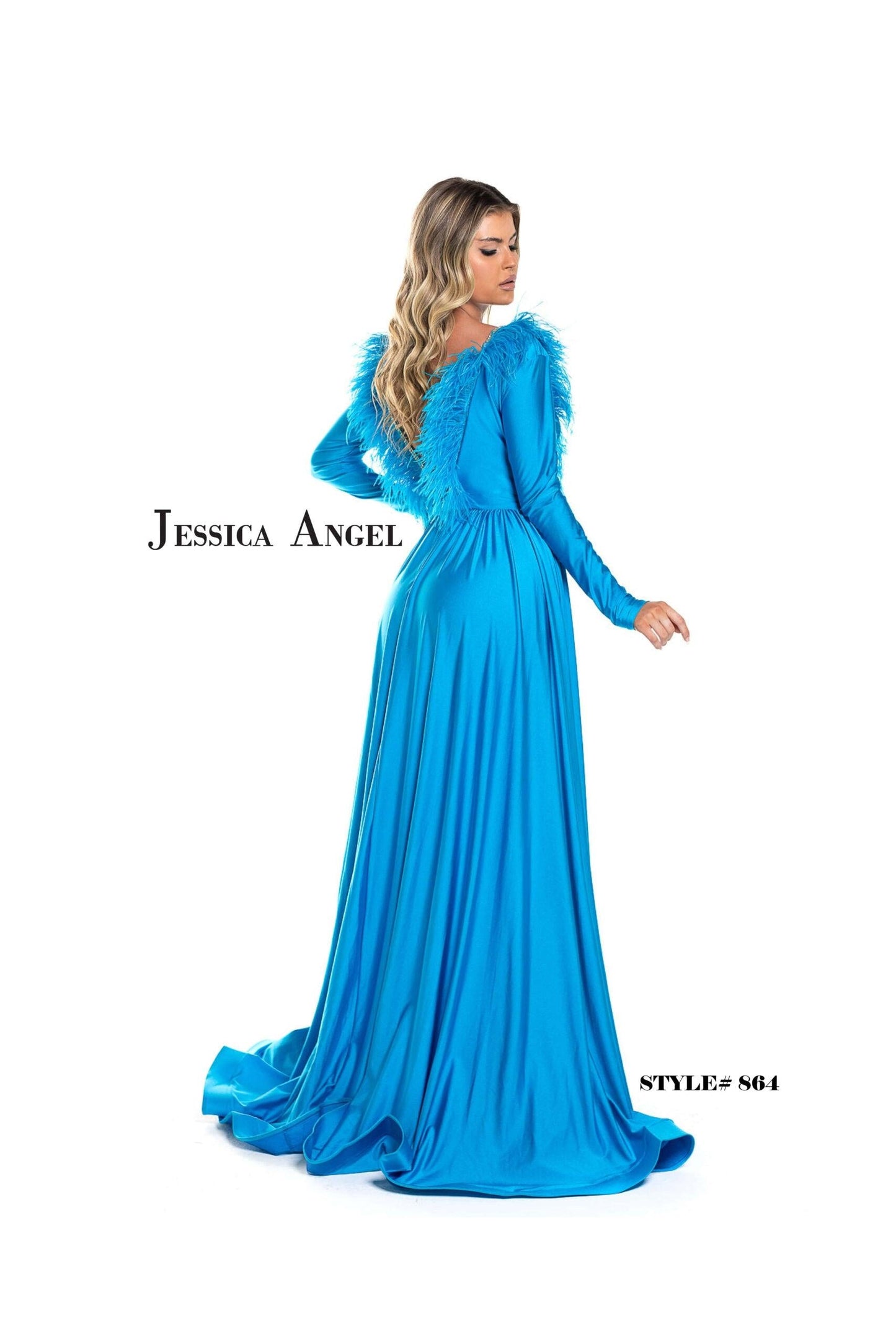 Jessica Angel Long Sleeve Formal Jumpsuit 864 - The Dress Outlet