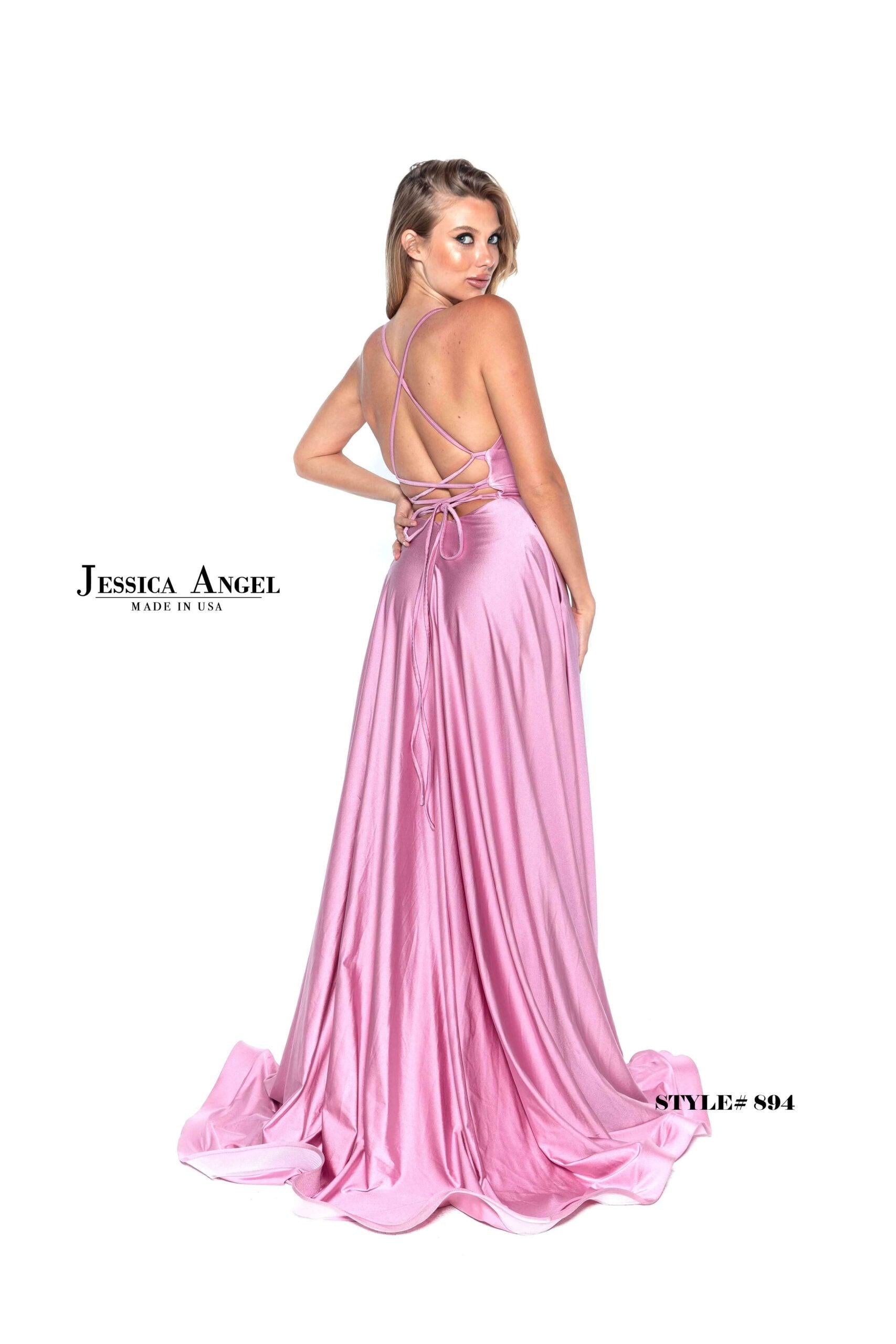 Jessica Angel Long Spaghetti Strap Prom Dress 894