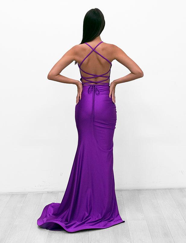 Jessica Angel Long Spaghetti Strap Prom Gown 927