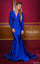 Jessica Angel Mermaid Long Formal Gown Classic Blue