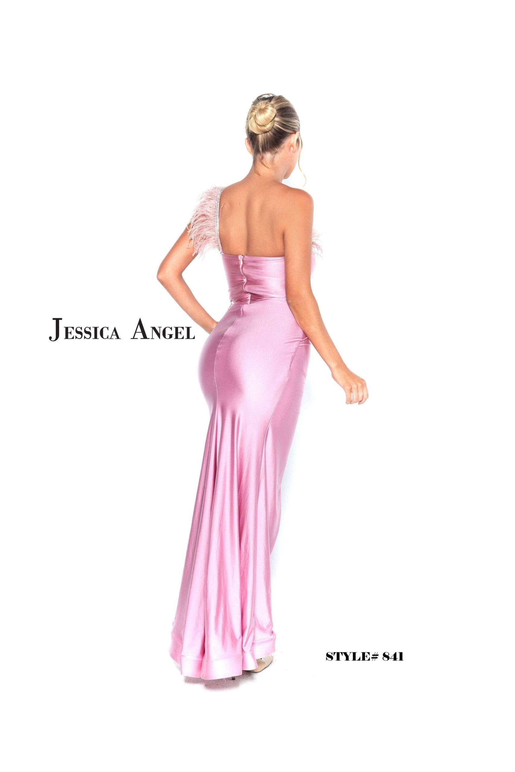 Jessica Angel One Shoulder Long Fitted Dress 841 - The Dress Outlet