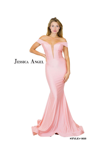Jessica Angel Prom Long Off Shoulder Formal Gown 933 - The Dress Outlet