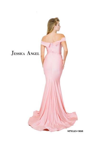 Jessica Angel Prom Long Off Shoulder Formal Gown 933 - The Dress Outlet