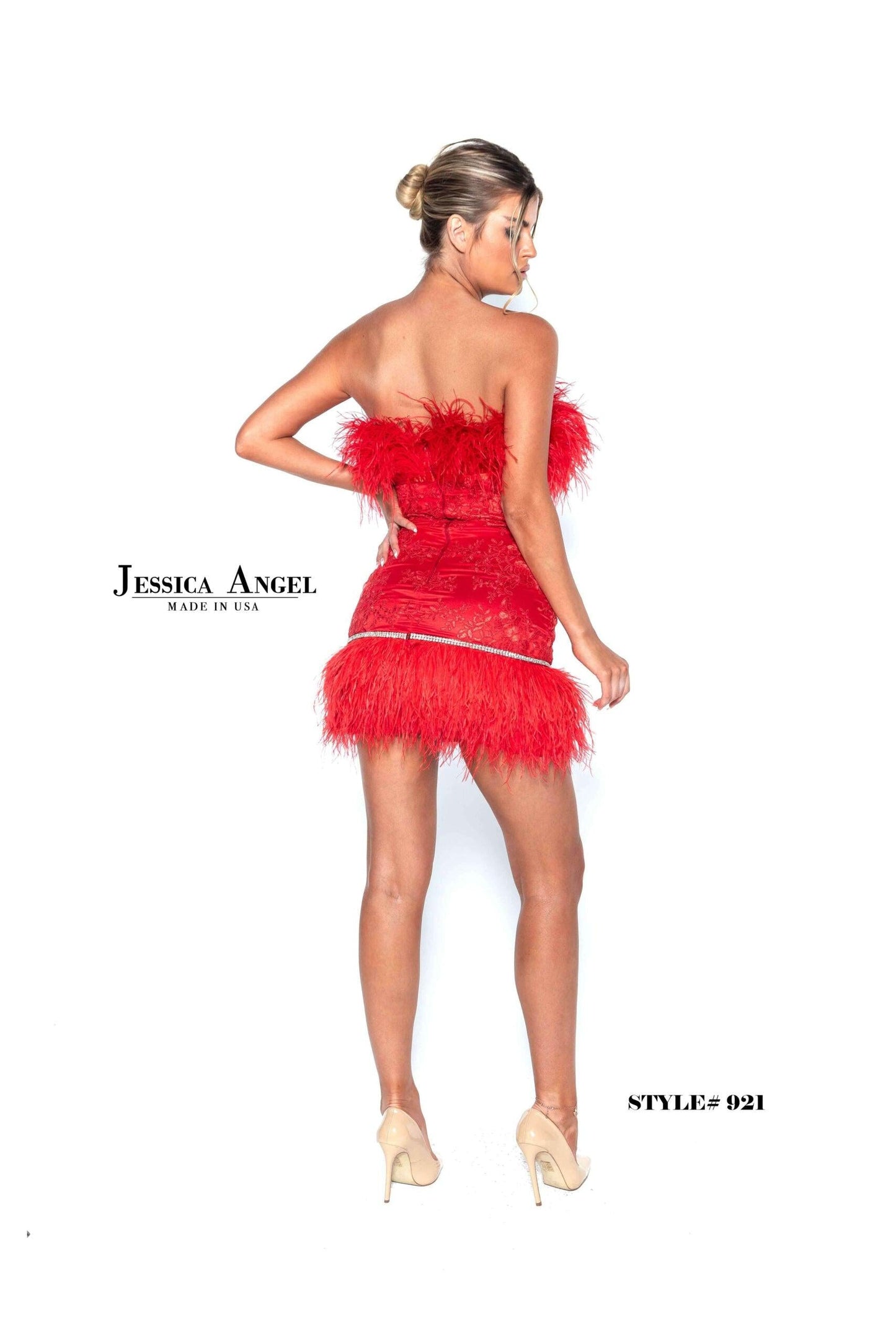Jessica Angel Short Strapless Cocktail Dress 921 - The Dress Outlet