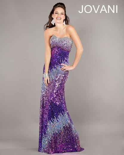 Jovani Beaded Strapless Long Gown 5530 - The Dress Outlet