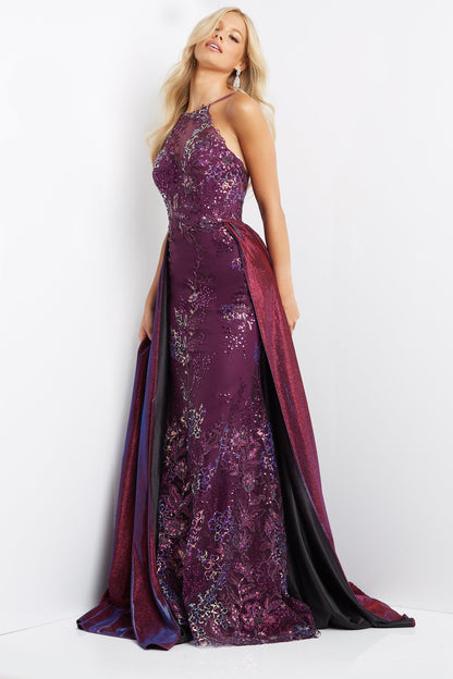 Jovani Embellished Backless Long Prom Dress 07379 - The Dress Outlet