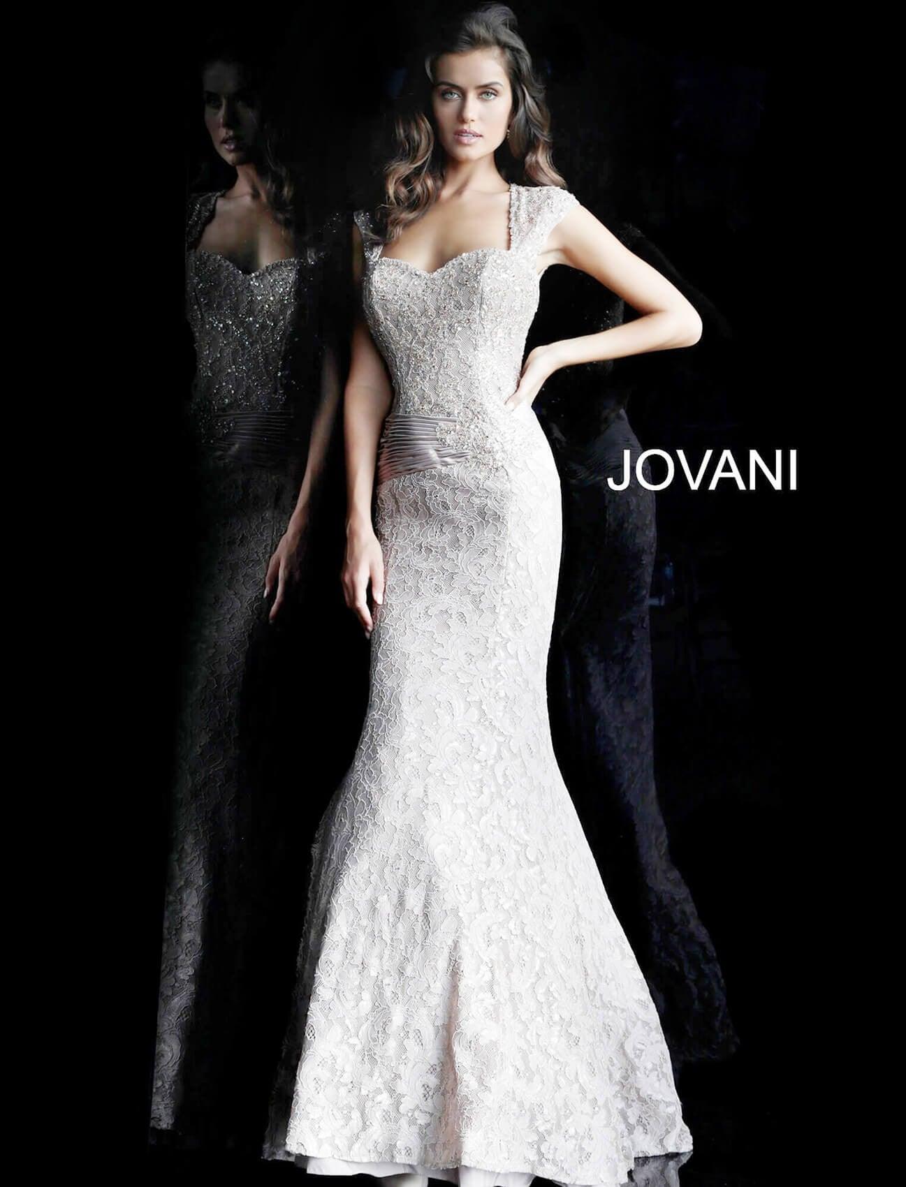 Jovani Embellished Long Mermaid Dress 61232 - The Dress Outlet