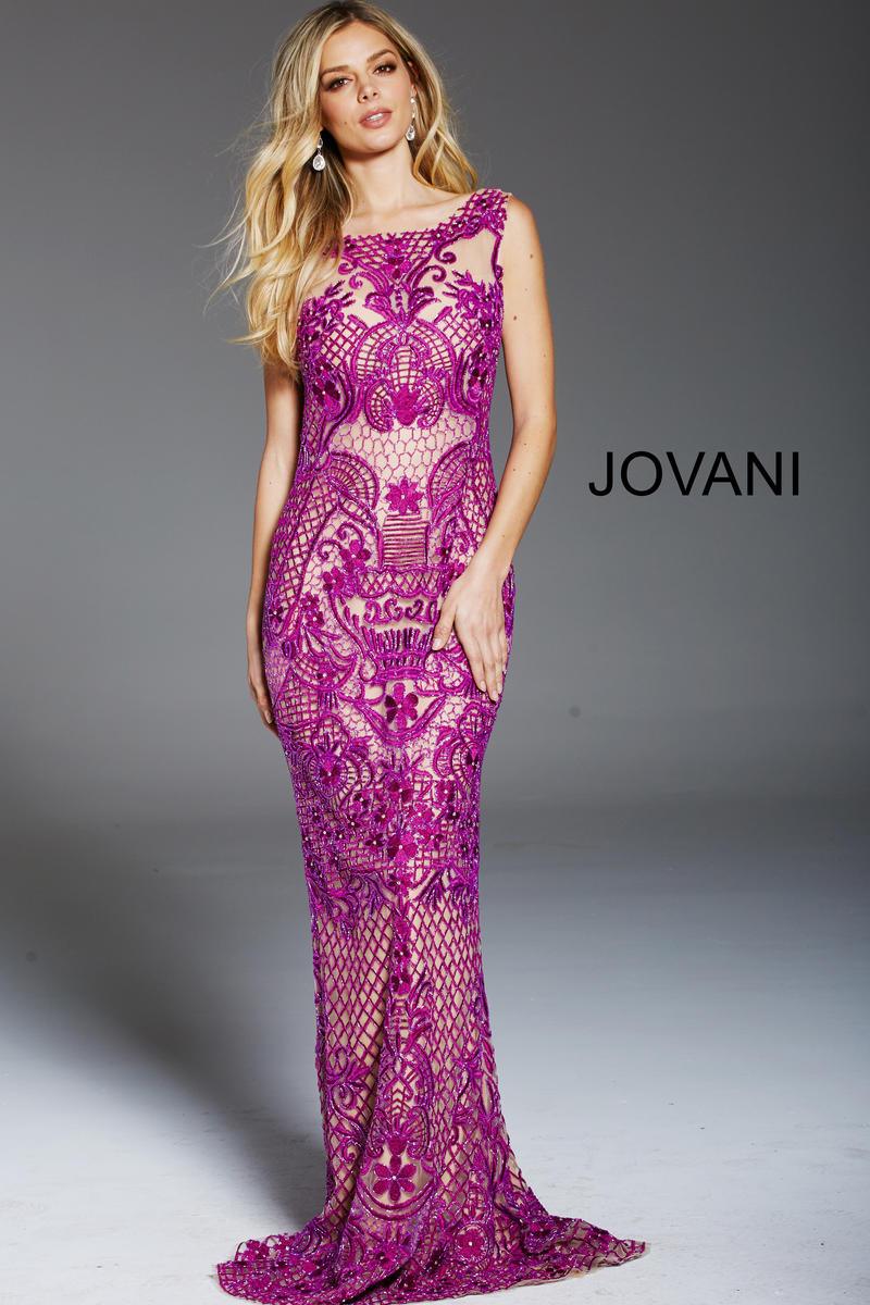 Jovani Embroidered Long Sheath Gown 48288 - The Dress Outlet