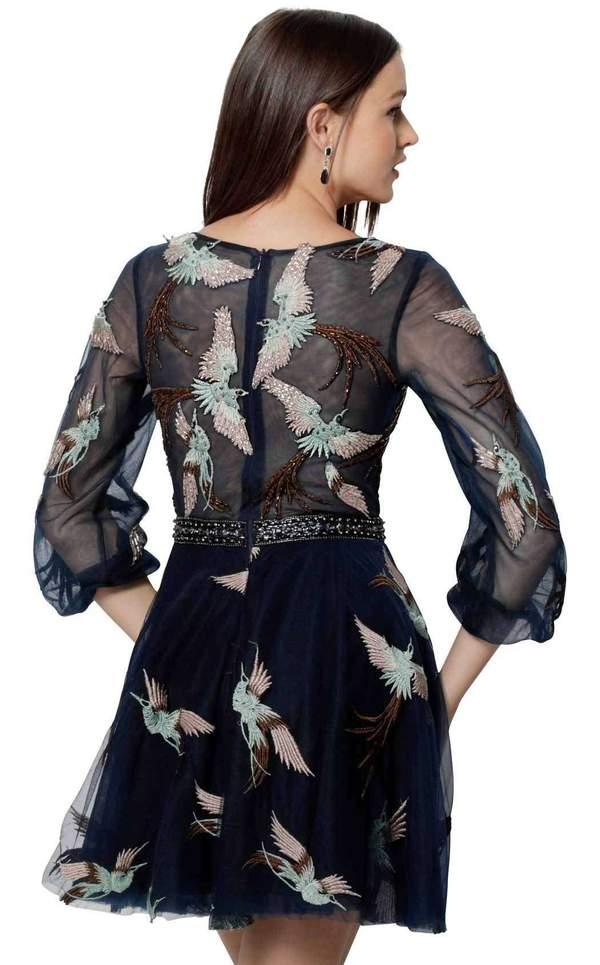 Jovani 65464 Embroidered Short Cocktail Dress