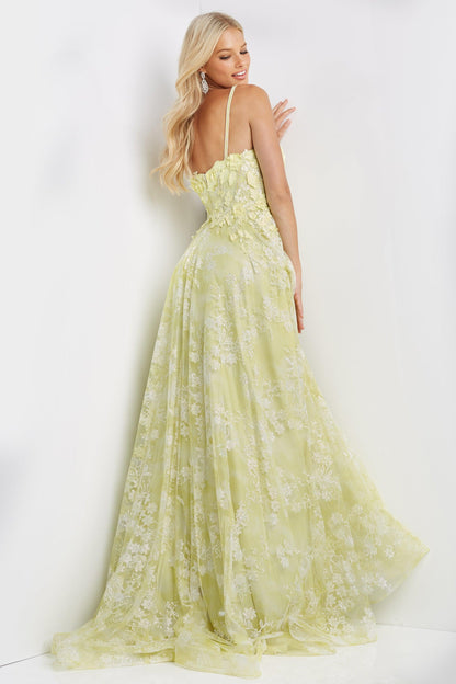 Jovani Floral Bodice Prom Long Dress 08416 - The Dress Outlet