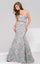 Jovani Floral Long Mermaid Evening Dress 48397 - The Dress Outlet