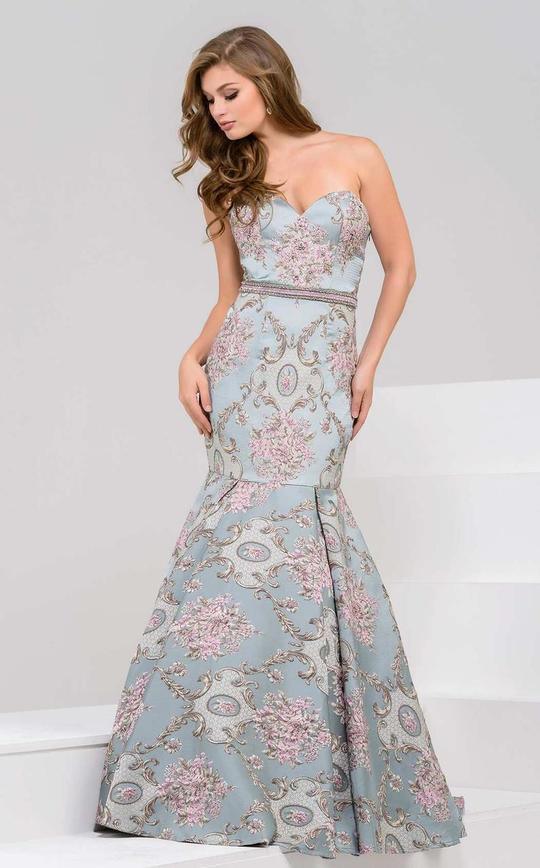 Jovani 48397 Floral Long Mermaid Evening Dress