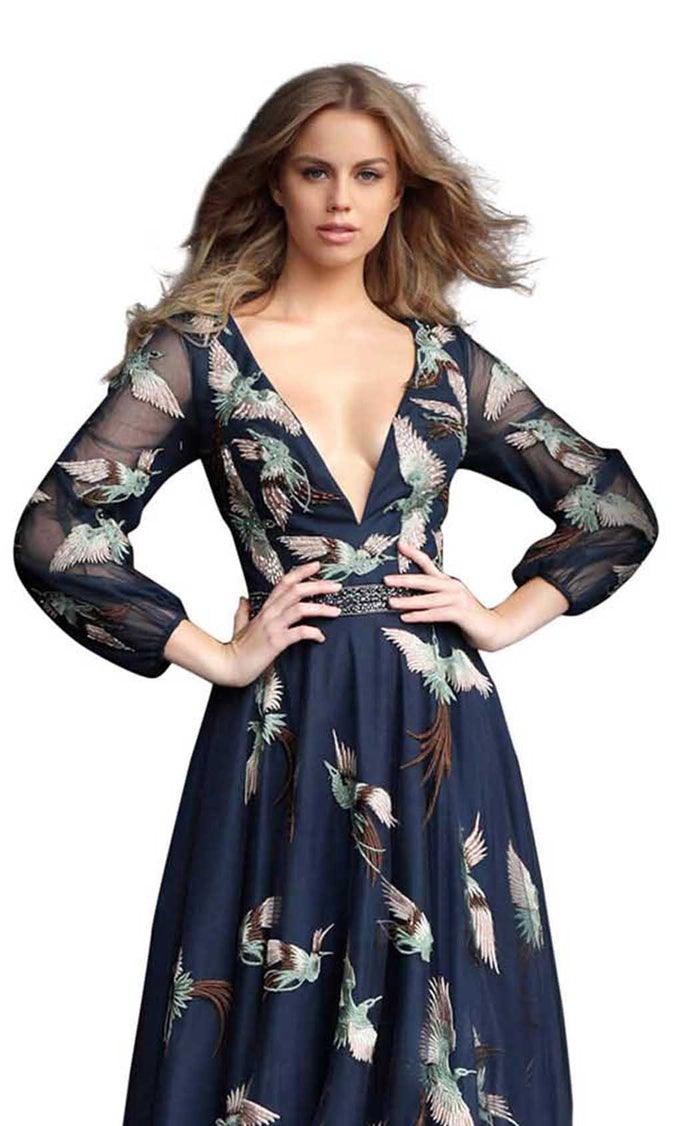 Jovani 55717 Formal Long Print Dress