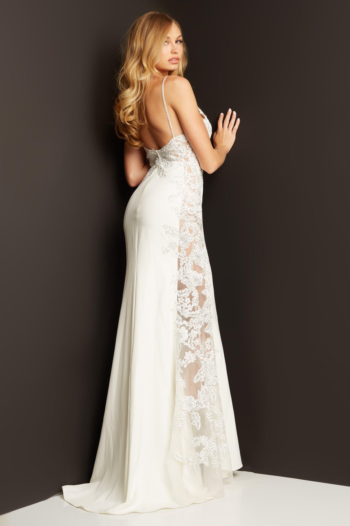 Jovani Fitted Long Wedding Dress 07386 - The Dress Outlet