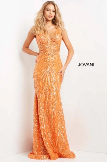 Jovani Formal Spaghetti Strap Long Gown 06203 - The Dress Outlet
