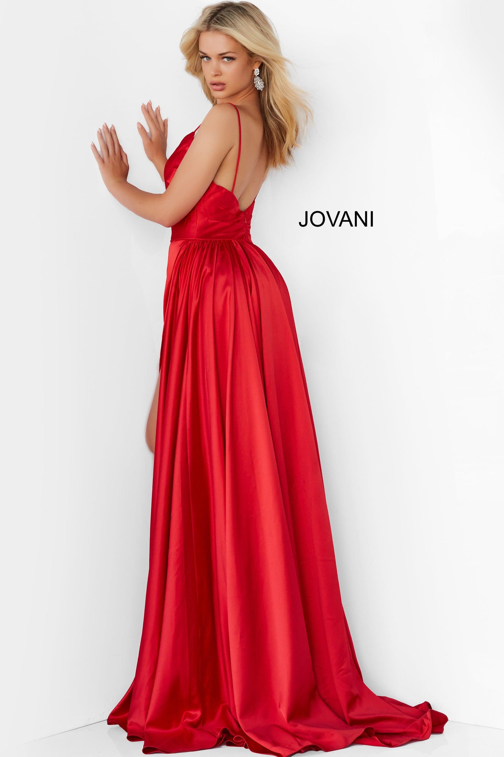 Jovani 07800 Formal Spaghetti Strap Long Prom Gown