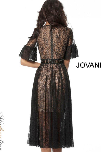 Jovani Formal Tea Length Dress M60966 - The Dress Outlet