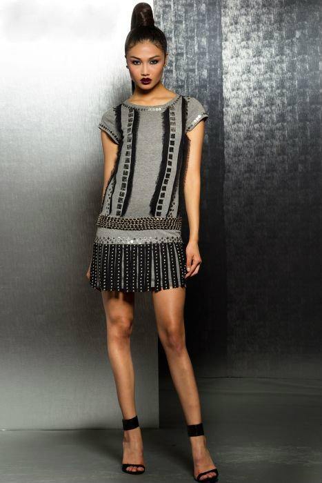Jovani M145 Fringe Short Dress Cocktail