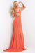 Jovani Glitter Front Cut Out Long Prom Dress 07344 - The Dress Outlet