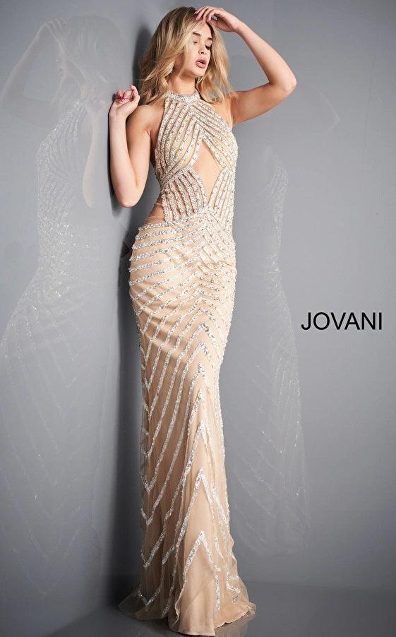 Jovani Halter  Long Evening Prom Dress 00817 - The Dress Outlet