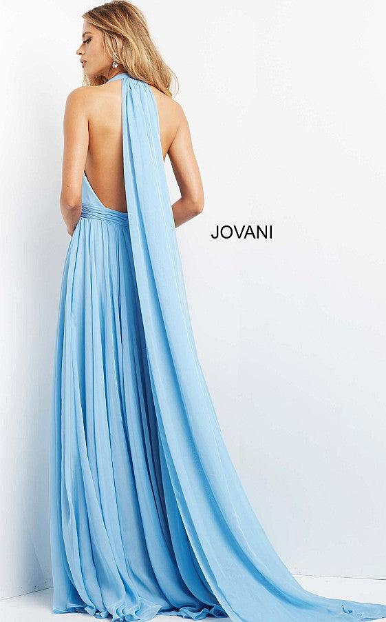 Jovani 08682 Halter Long Formal Prom Dress | The Dress Outlet