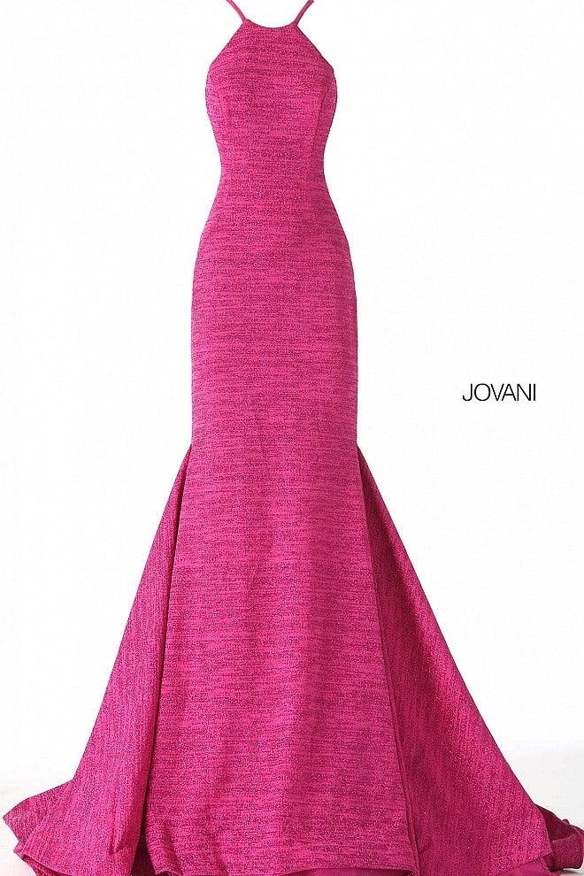 SoftBlue Jovani 65416 Halter Long Formal Prom Dress for 195.99 The Dress Outlet