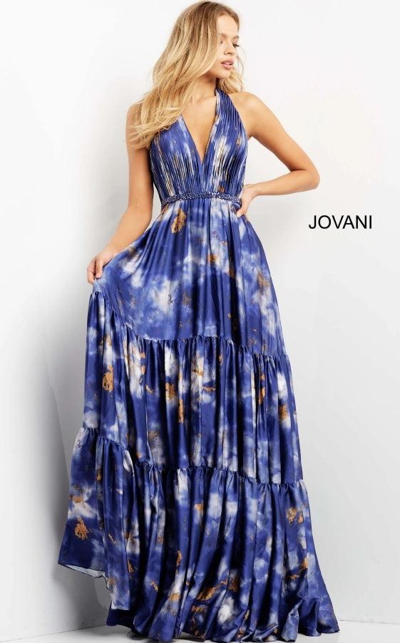 Jovani 08577 Halter Long Prom Gown