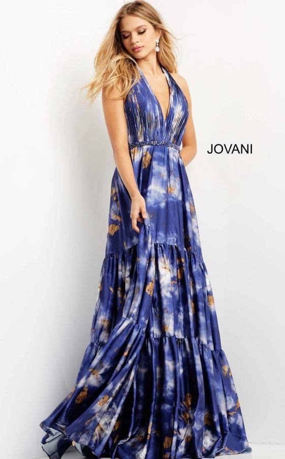 Jovani 08577 Halter Long Prom Gown
