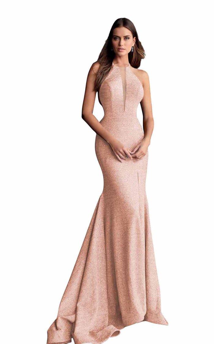 Jovani Halter Mermaid Long Prom Dress 67563 - The Dress Outlet