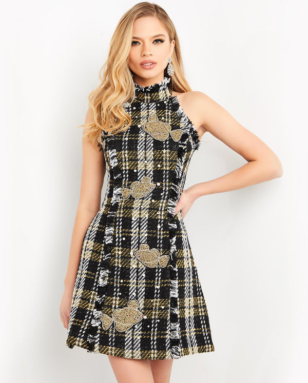 Jovani M03286 Halter Short Cocktail Dress
