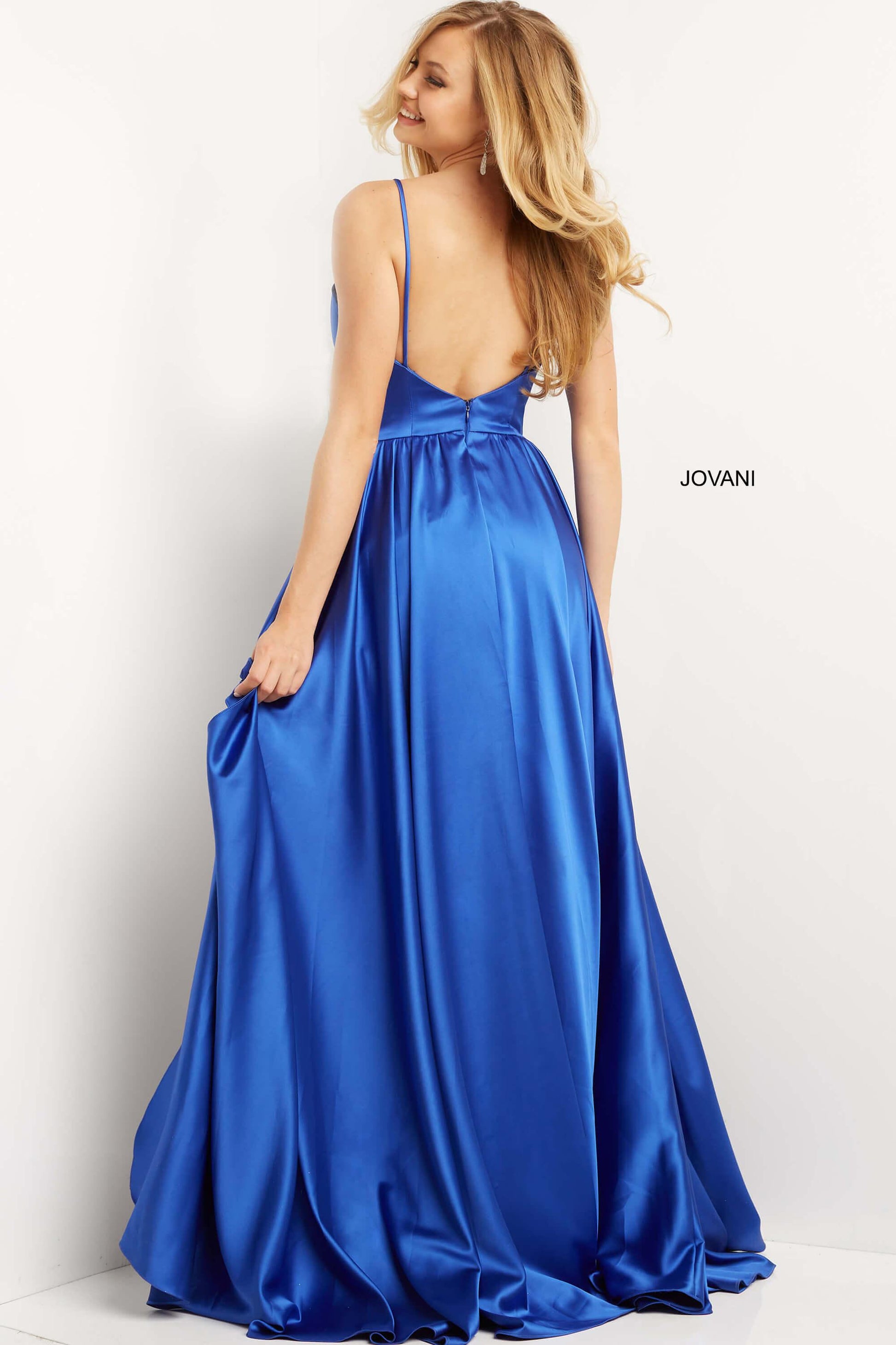 Jovani 07550 High Low Spaghetti Strap Prom Dress