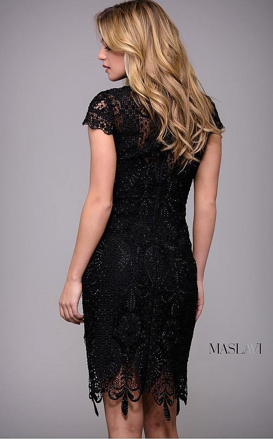 Jovani M618 Lace High Neck Short Dress | The Dress Outlet Jovani M618 Lace High Neck Short Dress | The Dress Outlet