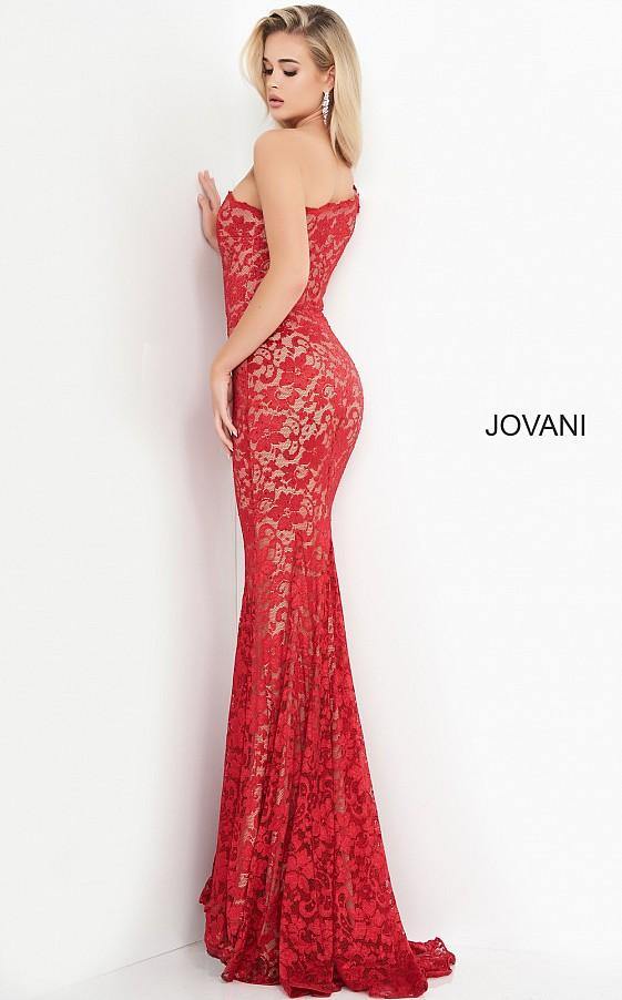 Jovani Lace One Shoulder Prom Dress 02169 - The Dress Outlet