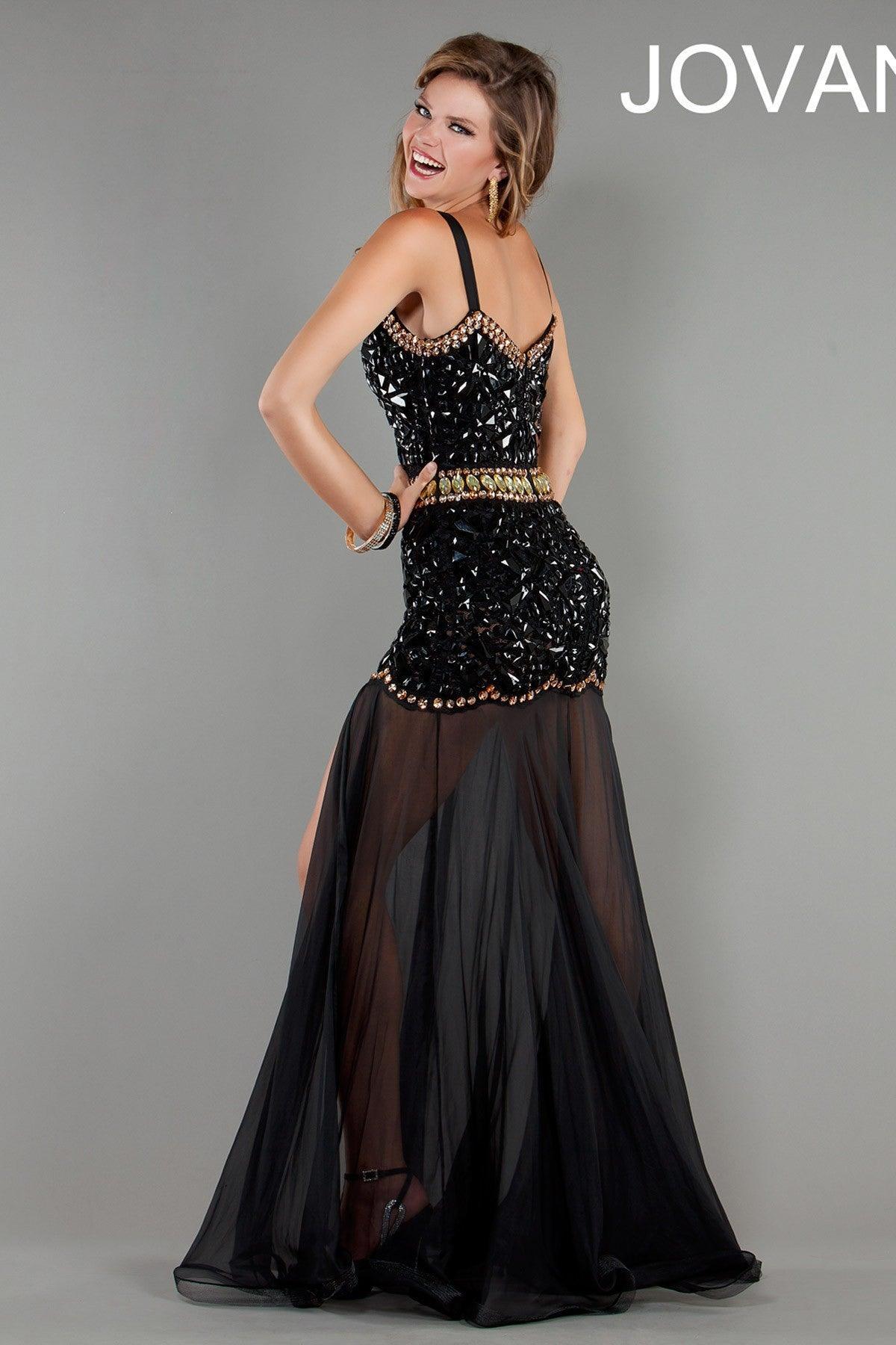 Jovani Long Beaded Prom Dress 5954 - The Dress Outlet